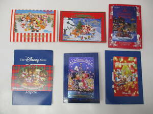 ディズニー クリスマス テレホンカード 50度数 未使用 6枚セット 台紙イタミ ディズニーランド、ディズニーシー、ディズニーストア