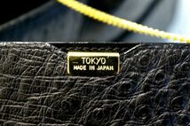 ○美品 TOKYO MADE IN JAPAN オーストリッチ ダチョウ革 トートバッグ ブラック B0515_画像8