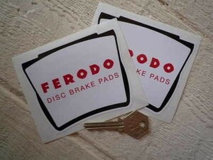 ◆送料無料◆ 海外 Ferodo 'Disc Brake Pads' フェロード 100mm 2枚セット ステッカー