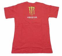 MONSTER ENERGY モンスターエナジー Mロゴ 半袖Tシャツ（レッド）(XL)【並行輸入品】_画像2