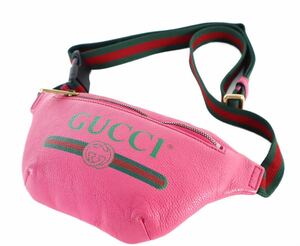 美品　GUCCI グッチ　ウエストポーチ　ボディバッグ　ヴィンテージプリント