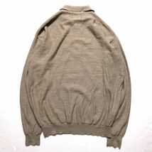 90's ギャップ GAP メリノウール ポロニットセーター (L) 薄茶系 ポロセーター 90年代 旧タグ オールド プレミアムライン_画像3