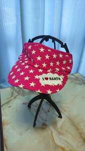 EARTHMAGIC* pink Star pattern sun visor *M* Earth Magic * star * Heart * touch fasteners adjustment 