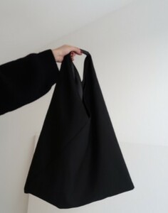 帆布 エコバッグ トートバッグ ショルダーバッグ 黒