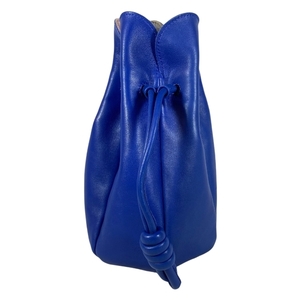 LOEWE ロエベ フラメンコ スモール ペタル ショルダーバッグ バッグ 斜め掛け 巾着型 レザー ブルー