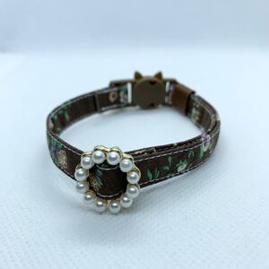シンプル花柄 猫 首輪