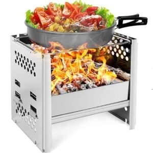 折りたたみコンロ たき火台 バーベキュー アウトドア ソロキャンプ 焚火台 折りたたみ BBQコンロ 薪ストーブ
