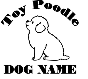  toy poodle. sticker!! width .180mm!!!