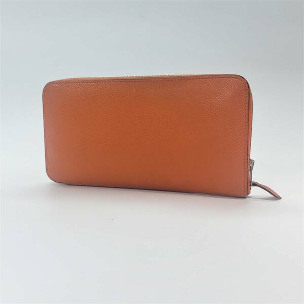 【美品】エルメス　HERMES　アザップロング　オレンジ　□L刻印