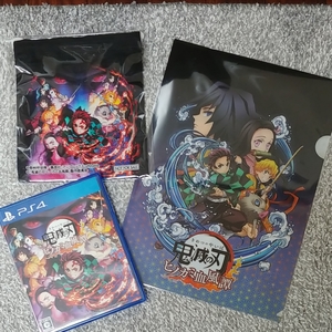 PS4 Anniversary 早期 購入特典 予約特典 鬼滅の刃 ヒノカミ血風譚 ソフト 巾着 クリアファイル ICステッカー