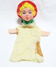 1960年代USA可愛いソフビパペット人形ヴィンテージ赤帽レディ_画像1
