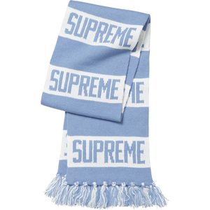 即決 supreme Bar Stripe Scarf blue