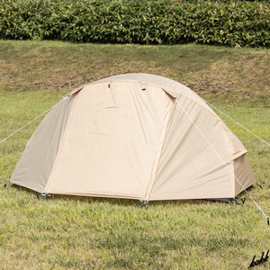 【前室が確保できる】 テント ソロ用 耐水圧3000mm フルメッシュ インナー ランタンフック 前室 自立式 ツーリング キャンプ ベージュ