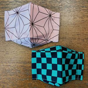 ハンドメイド 鬼滅の刃 きめつ 西村大臣風 立体インナー 子供用 Sサイズ 2枚セット