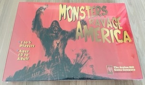 【送料無料】絶版★シュリンク包装★MONSTERS RAVAGE AMERICA（モンスターズ！アメリカの脅威）★Avalon Hill社★新品未開封★未使用品★