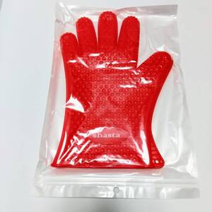 【未使用品】シャスタシリコングローブ・レッド/ミトン/鍋つかみ/キャンプ☆sale