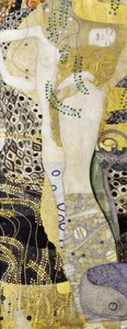 【フルサイズ版】グスタフ・クリムト 水蛇 I 1904-07年 Water Snakes I オーストリアギャラリー 壁紙ポスター 290×754mm シール式 009S2