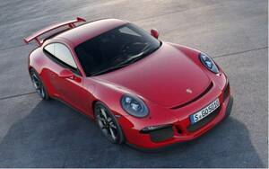 Art hand Auction بورش 911 GT3 991 موديل 2014 ملصق ورقي على شكل لوحة حمراء إصدار عريض كبير جدًا 921 × 576 مم (نوع الملصق القابل للإزالة) 003W1, العتيقة, مجموعة, عربة, سيارة