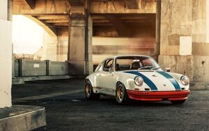 ポルシェ 911 STR コンセプト by Magnus Walker 1972年 壁紙ポスター 特大ワイド版921×576mm（はがせるシール式）018W1