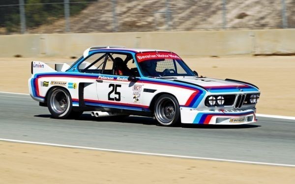 BMW 3.0 CSL (Group 2) E9 レースカー 1975年 絵画風 壁紙ポスター ワイド版 603×376mm はがせるシール式 009W2, 自動車関連グッズ, 自動車メーカー別, BMW