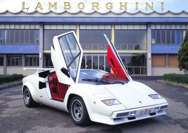 Обои Lamborghini Countach LP5000 S, белые обои в стиле живописи, постер A2, размер 594 x 420 мм (тип съемной наклейки) 015A2, машина, мотоцикл, Товары автомобильной тематики, другие