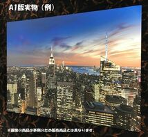 ハワイ オアフ島の夕陽とパームツリー 海 AT 絵画風 壁紙ポスター 特大ワイド版921×576mm（はがせるシール式）014W1_画像5