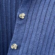 BrooksBrothers ネイビー コットン100% リブニット カーディガン お花金ボタン ブルックスブラザーズ_画像7