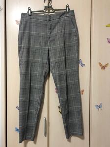 スーツパンツ ZARAザラスーツパンツ Mサイズ チェック柄 セットアップ可能