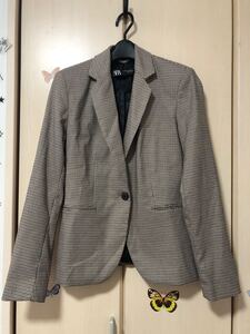 スーツジャケット ZARA ザラ チェックテーラードジャケット セットアップ可能