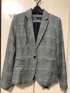 スーツジャケット チェックテーラードジャケット ZARA Sサイズ