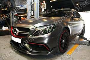 *BENZ W205 C63 AMG carbon front lip spoiler B type 2014-2017*.