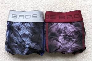 Wacoal BROS ワコール ブロス ボクサーパンツ Lサイズ ローライズ ヒョウ柄 ブラック×ネイビー&ブラック×レッド 日本製 ☆送料無料