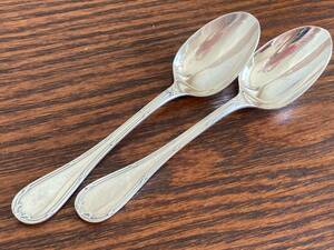  Chris to full Rubansryu van original silver plating made tea spoon 2 pcs set 13.5cm/Christofle/468-10