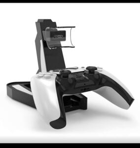 PS5コントローラー充電スタンド USB給電式 急速充電 2台同時充電可 収納 充電スタンド デュアル急 速充電 LED充電指示ランプ(ブラック