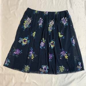 vivienne tam ヴィヴィアンタム　メッシュ　ネット　花柄　黒　black スカート　skirt