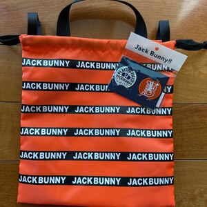 送料無料ジャックバニーbyパーリーゲイツ限定shoulderサコッシュ巾着バッグJACK BUNNYテープロゴ(非売品)コインマーカー(2個)2点セット新品