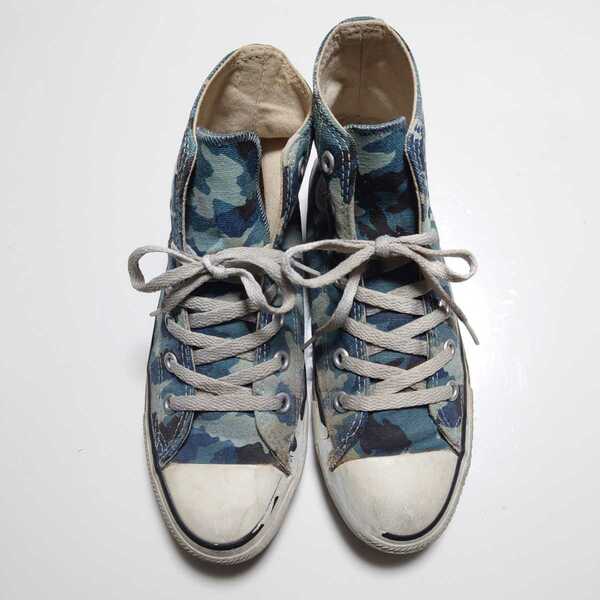 USA製 CONVERSE コンバース ハイカット スニーカー カモフラ 迷彩 ブルー 希少