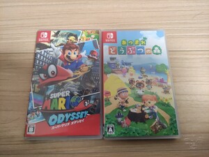 Switchソフト2本セット スーパーマリオオデッセイあつまれどうぶつの森 Nintendo Switch 任天堂スイッチソフト