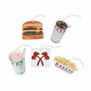 IN-N-OUT 新作　インアウトバーガー　エアフレッシュナー　５枚で１セット 検　ウインナーシュニツェル カールスジュニア タコベル