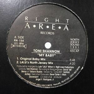 12inchレコード TONI SHANNON / MY BABY