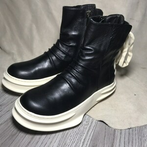  new goods * men's lady's shoes Martin boots leather shoes Rider's short boots casual business engineer boots white 27.5