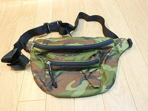 n112u camouflage pattern waist bag belt bag shoulder bag one shoulder body bag bag green YKK fastener 