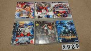 PS3 ゲーム ソフト 6本 セット ONE PIECE 海賊無双 FIFA 10 ウイイレ 2014 ドラゴンズドグマ BLADE STORM 百年戦争 BLAZ BLUE 中古