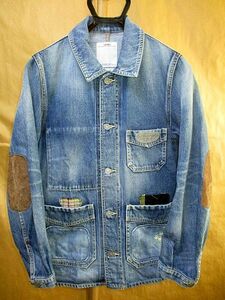 VISVIM 2012 SS RAFFIA COVERALL DAMAGED-8 デニム　カバーオール　ジャケット　1