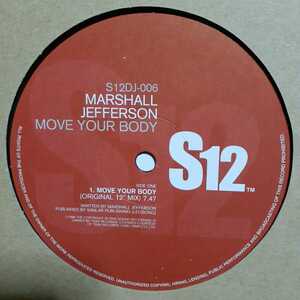 MARSHALL JEFFERSON / MOVE YOUR BODY /SIMPLY VINYL S12/TRAX/CHICAGO HOUSE/DEEP/ハウスクラシック