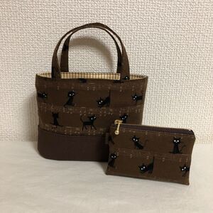 ハンドメイド ミニトートバッグ&ミニポーチ