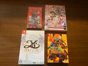 Switch 空箱・特典のみ 4点セット(ソフト無し)『ドラクエ11』『風来のシレン5+』『イース・オリジン』『ベアナックル4』