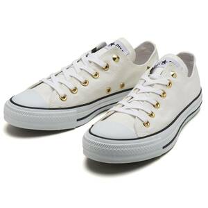 ☆CONVERSE ALL STAR G-STUDS OX 白/金 27.5cm コンバース オールスター ジースタッズ オックス 鋲 1C1226