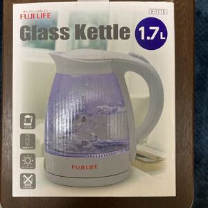 【新品・未使用】ガラスケトル1.7L
