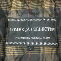 COMME CA COLLECTION/コムサコレクション　コットン/ステンカラーコート　サイズ3　黒/ブラック　日本製　裏地キュプラ　管NO.WA23-23_画像4